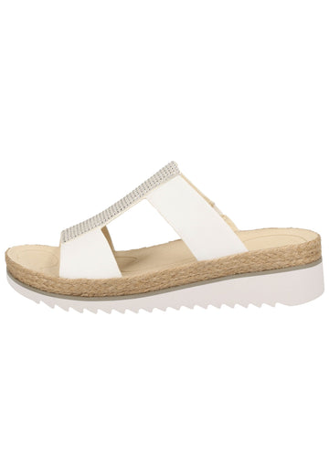 Gabor Pantoletten Glattleder Weiß - surf4shoes