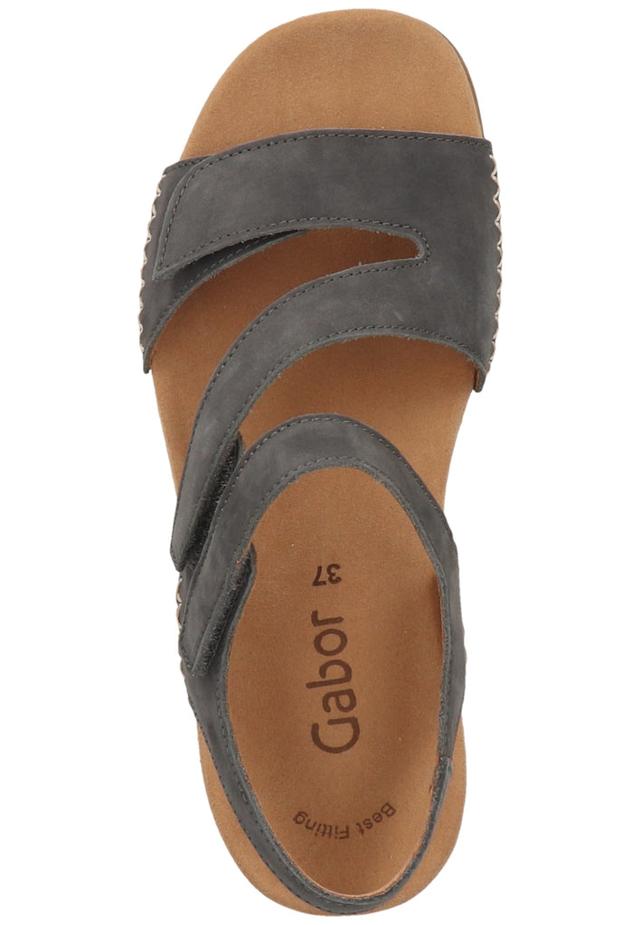 Gabor Sandalen Nubukleder Blau - surf4shoes