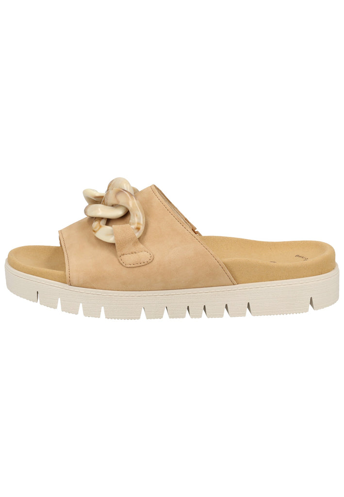 Gabor Pantoletten Leder Caramel - surf4shoes