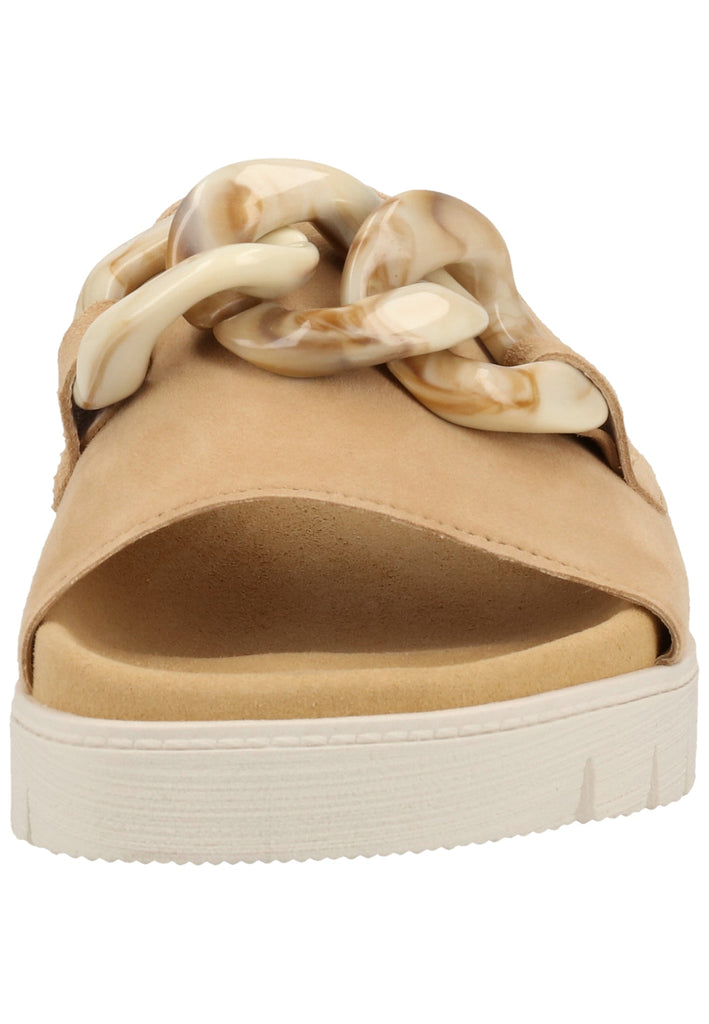 Gabor Pantoletten Leder Caramel - surf4shoes