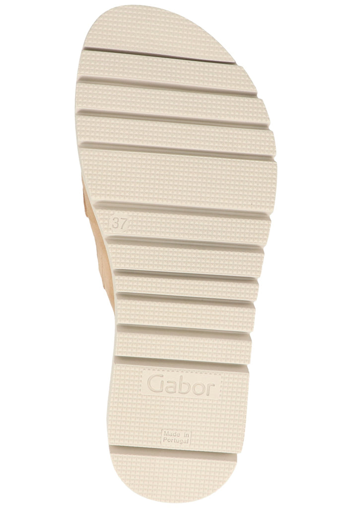 Gabor Pantoletten Leder Caramel - surf4shoes