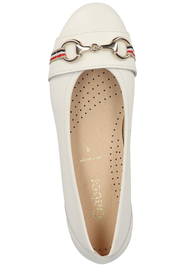 Gabor Ballerinas Glattleder Weiß - surf4shoes