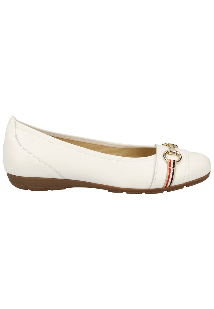 Gabor Ballerinas Glattleder Weiß - surf4shoes