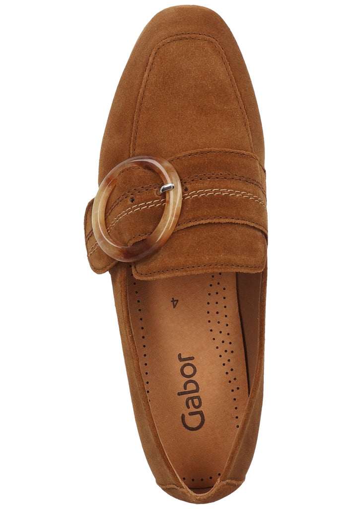 Gabor Ballerinas Veloursleder Cognac - surf4shoes