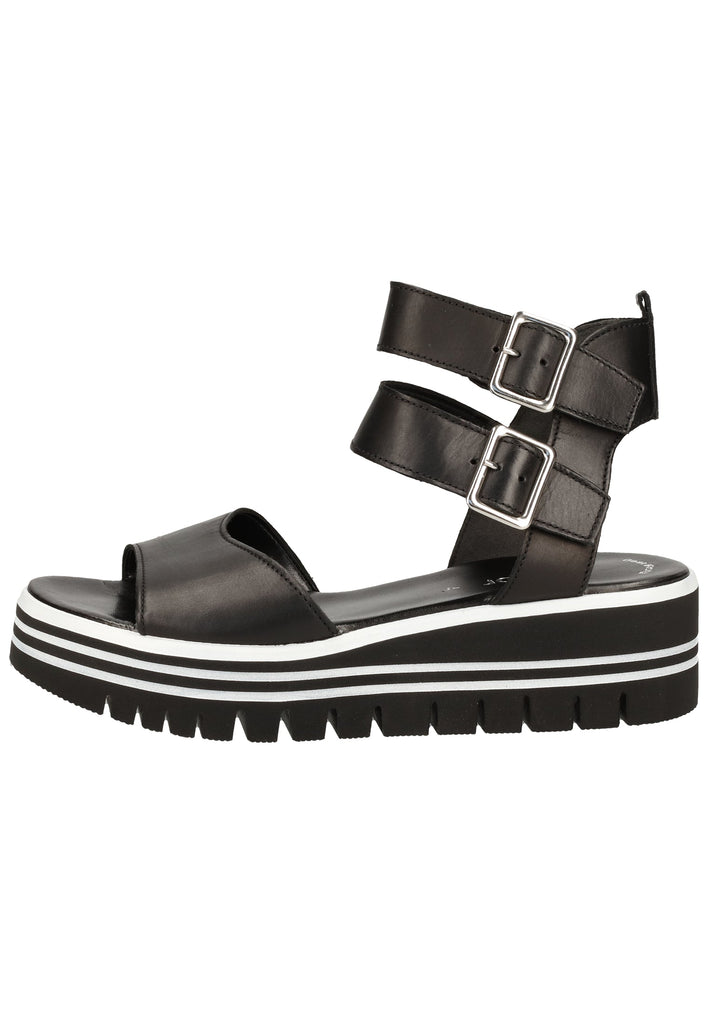 Gabor Sandalen Glattleder Schwarz - surf4shoes