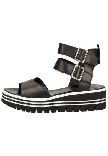 Gabor Sandalen Glattleder Schwarz - surf4shoes