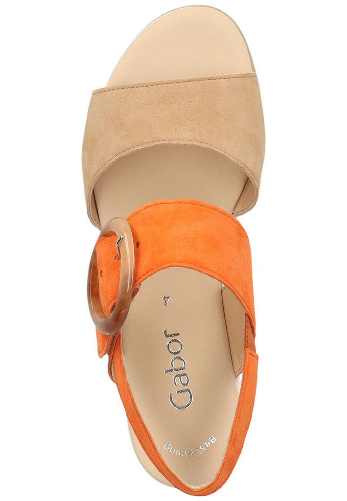 Gabor Sandalen Leder Caramel - surf4shoes