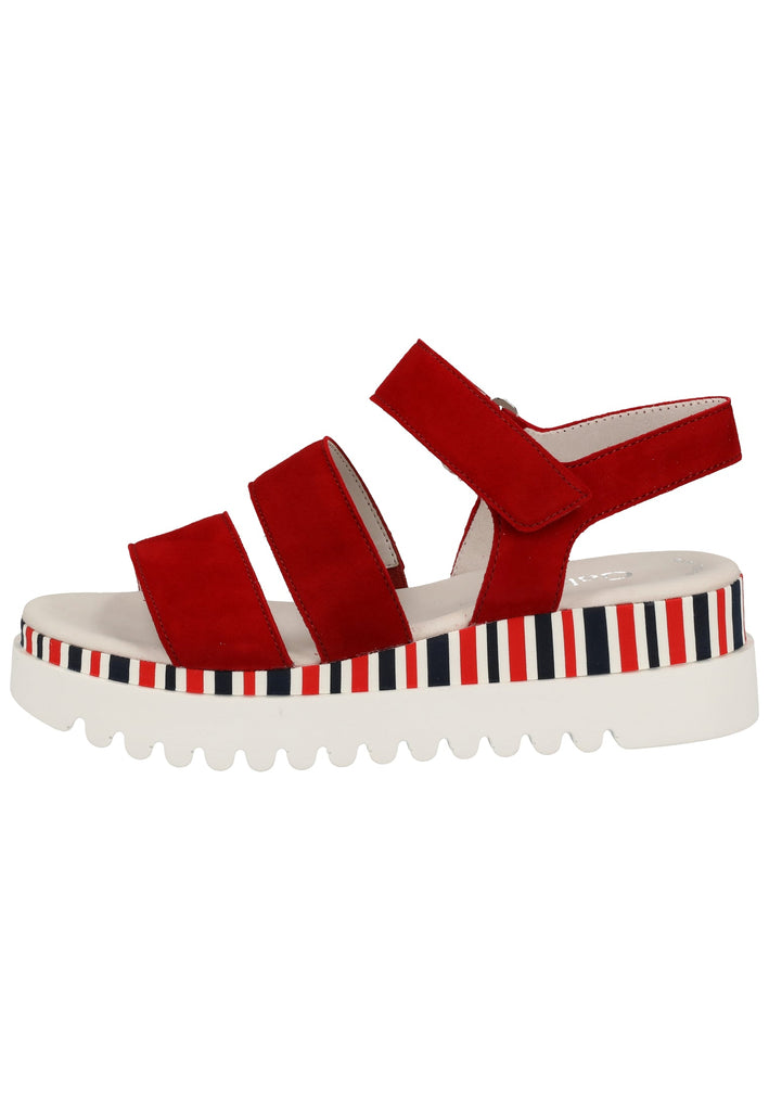 Gabor Sandalen Veloursleder Rubinrot - surf4shoes