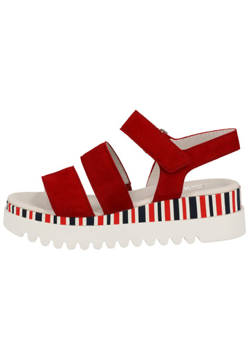 Gabor Sandalen Veloursleder Rubinrot - surf4shoes