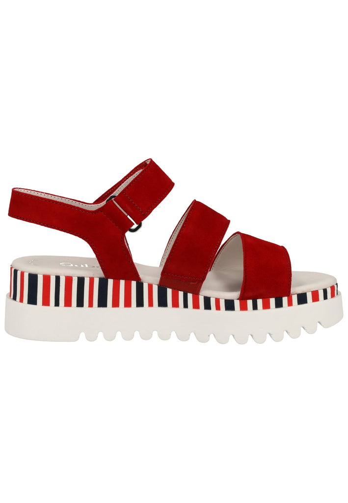 Gabor Sandalen Veloursleder Rubinrot - surf4shoes