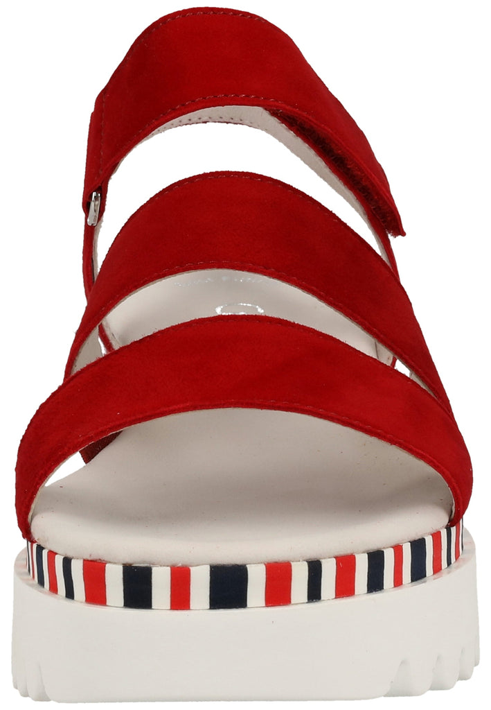 Gabor Sandalen Veloursleder Rubinrot - surf4shoes