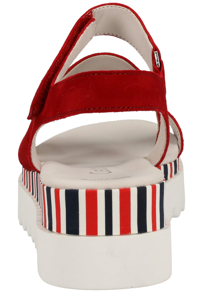 Gabor Sandalen Veloursleder Rubinrot - surf4shoes