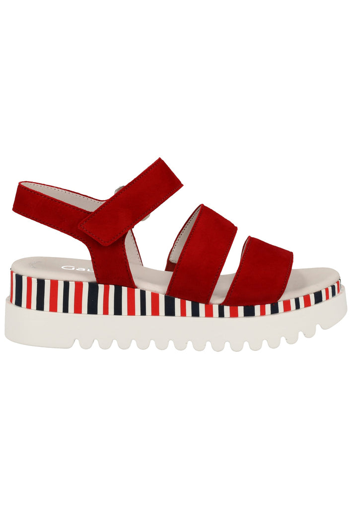 Gabor Sandalen Veloursleder Rubinrot - surf4shoes