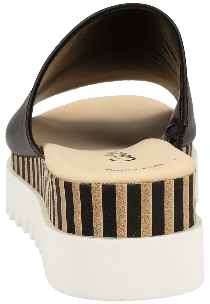 Gabor Pantoletten Nappaleder Schwarz - surf4shoes
