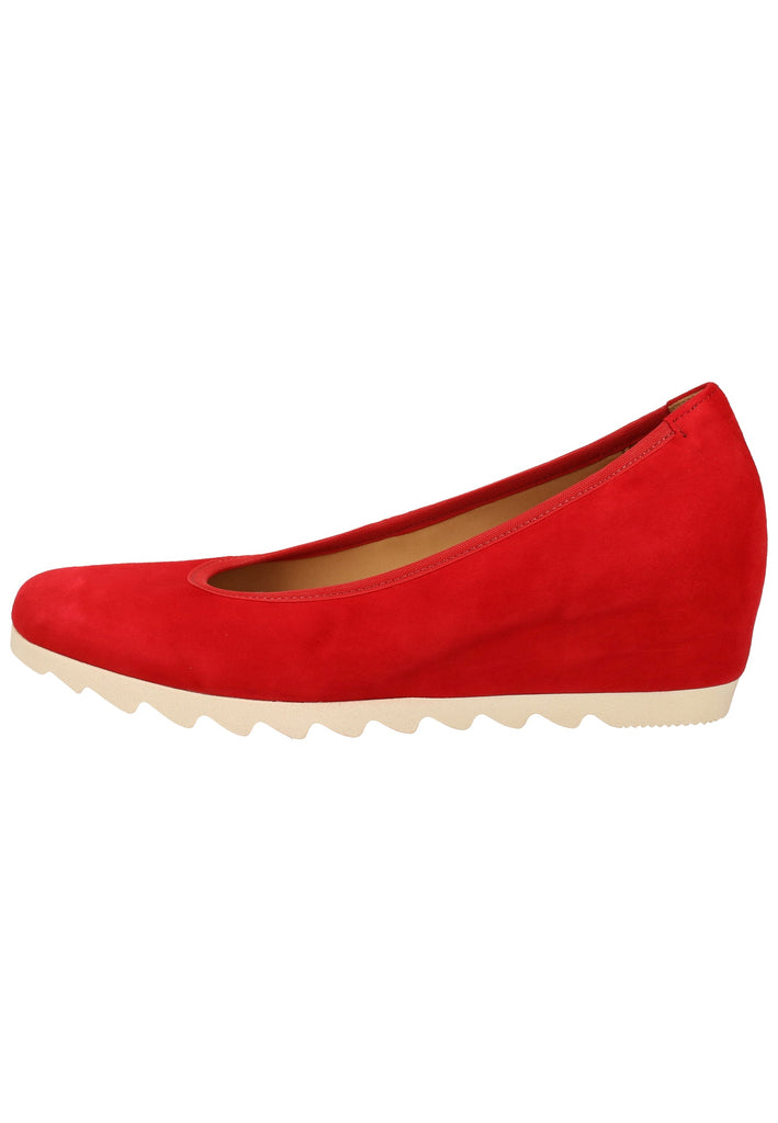 Gabor Pumps Veloursleder Rubinrot - surf4shoes