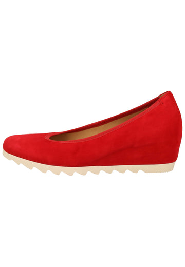 Gabor Pumps Veloursleder Rubinrot - surf4shoes