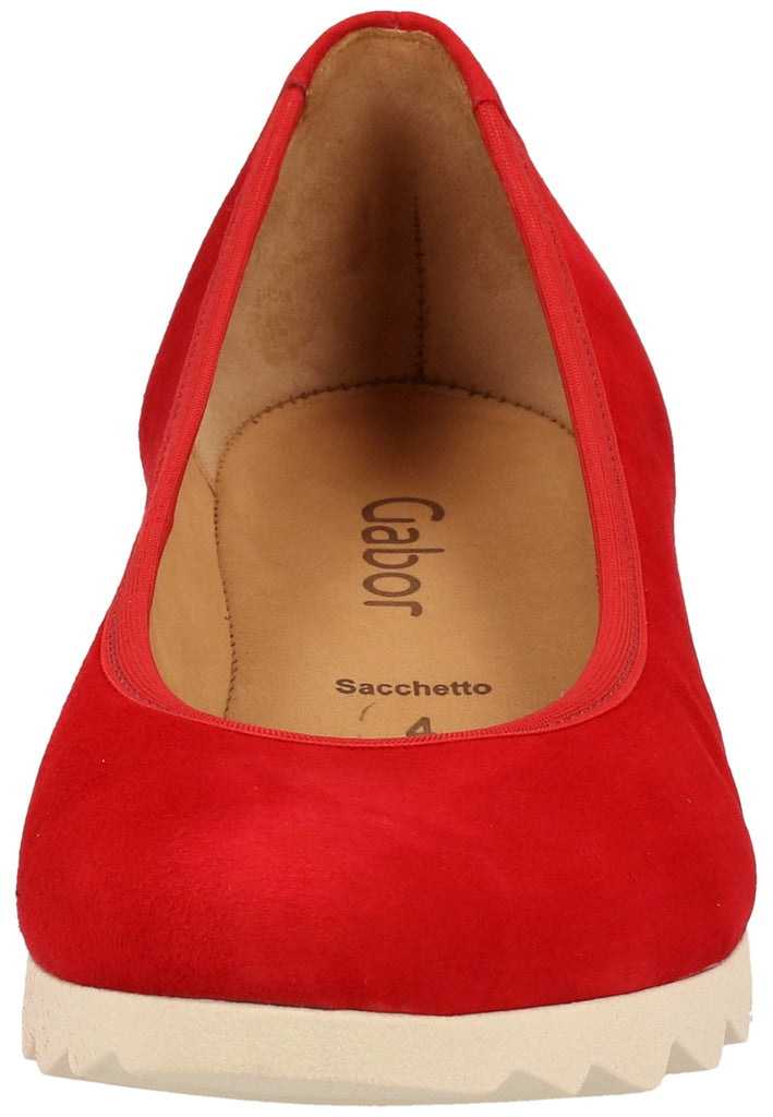 Gabor Pumps Veloursleder Rubinrot - surf4shoes