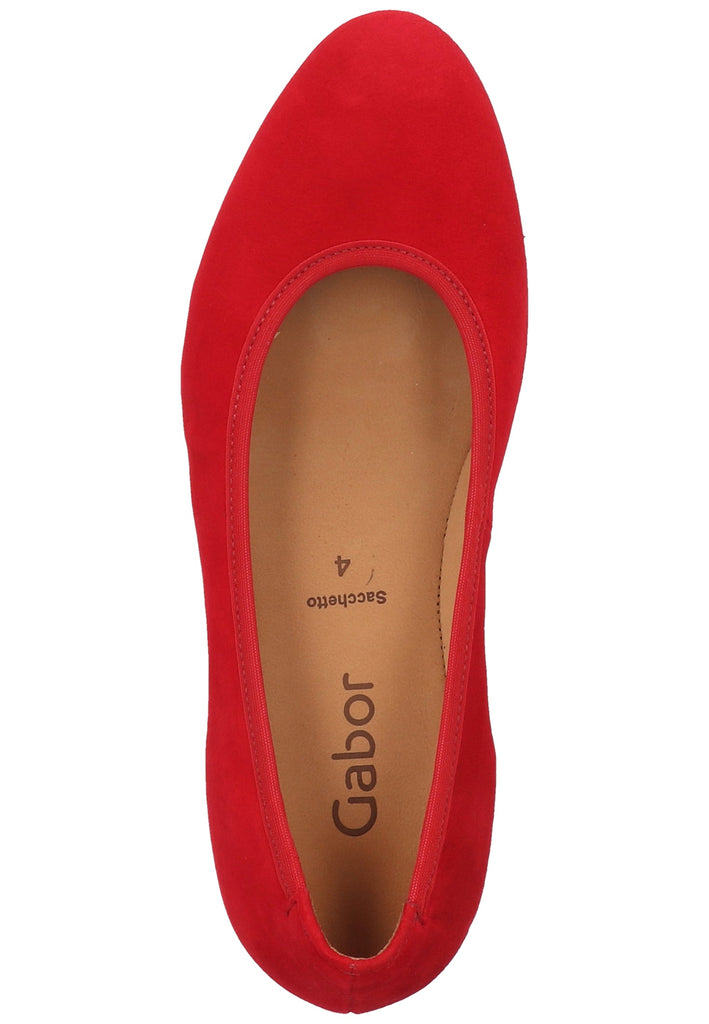 Gabor Pumps Veloursleder Rubinrot - surf4shoes
