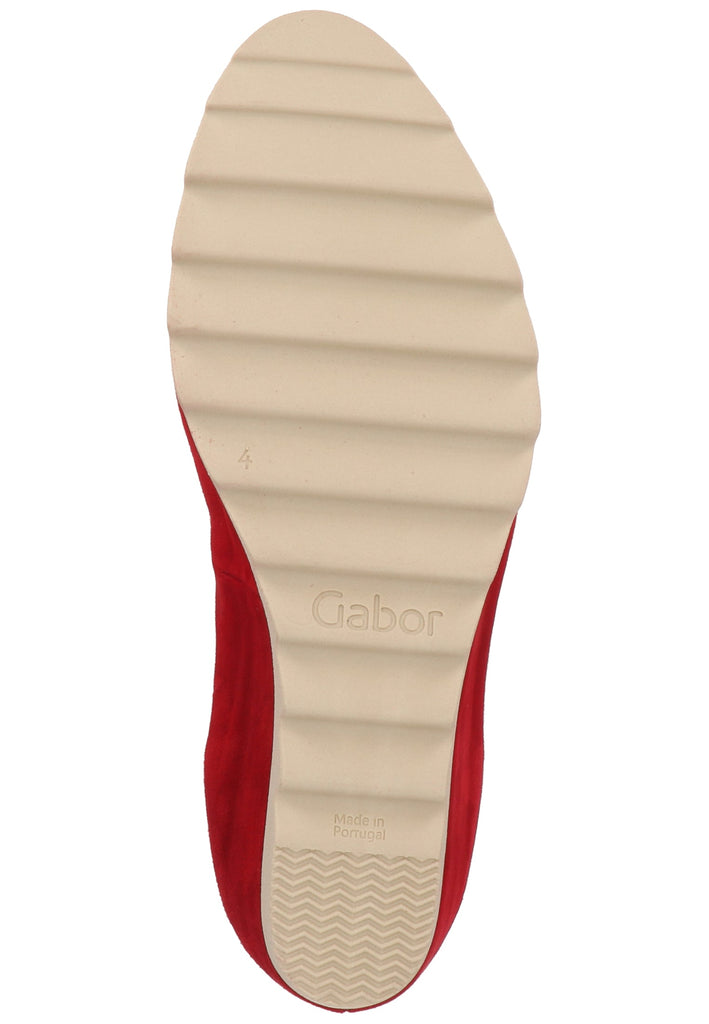 Gabor Pumps Veloursleder Rubinrot - surf4shoes