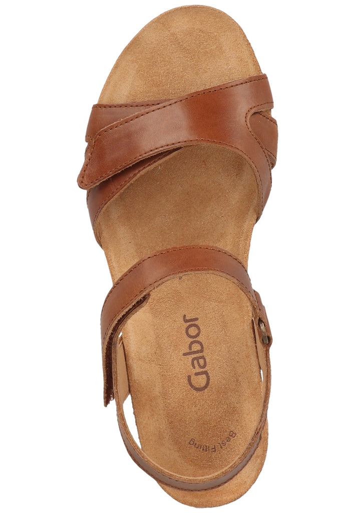 Gabor Sandalen Glattleder Braun - surf4shoes