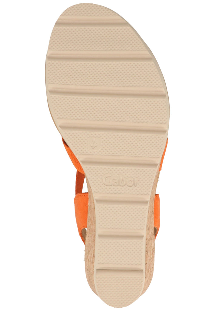 Gabor Sandalen Leder/Textil Orange - surf4shoes