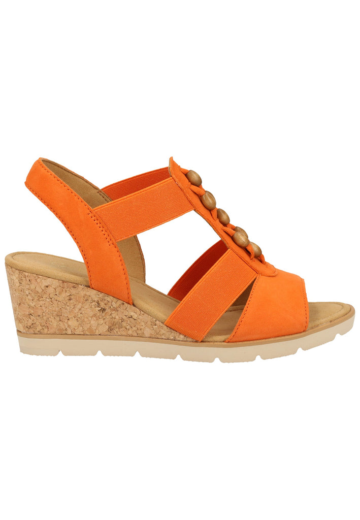 Gabor Sandalen Leder/Textil Orange - surf4shoes