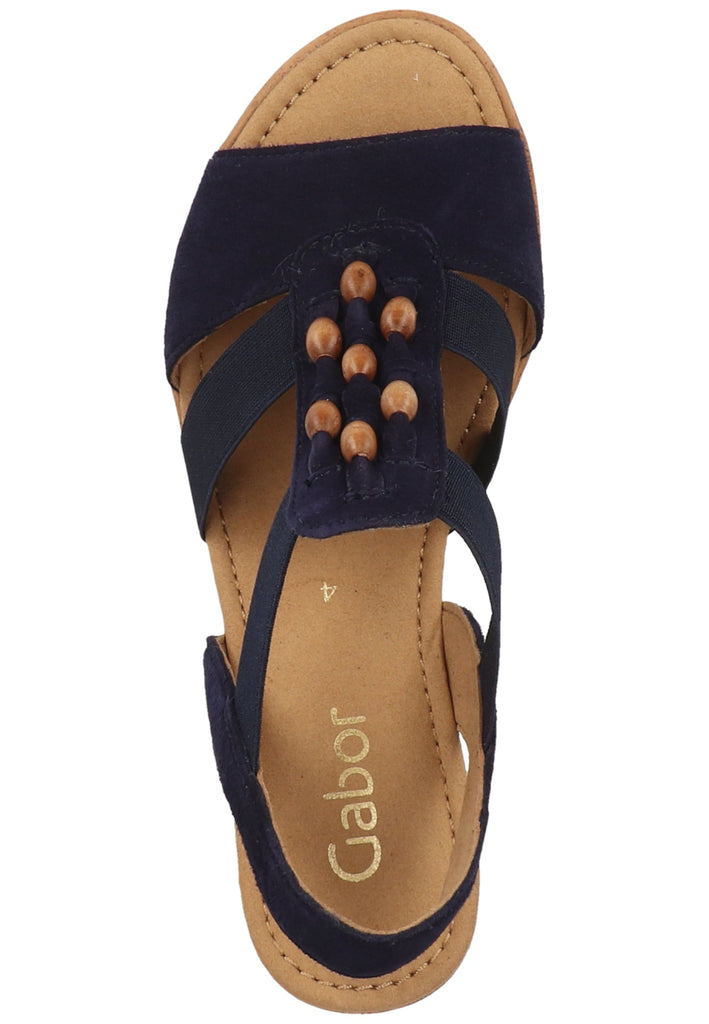 Gabor Sandalen Leder/Textil Blau - surf4shoes