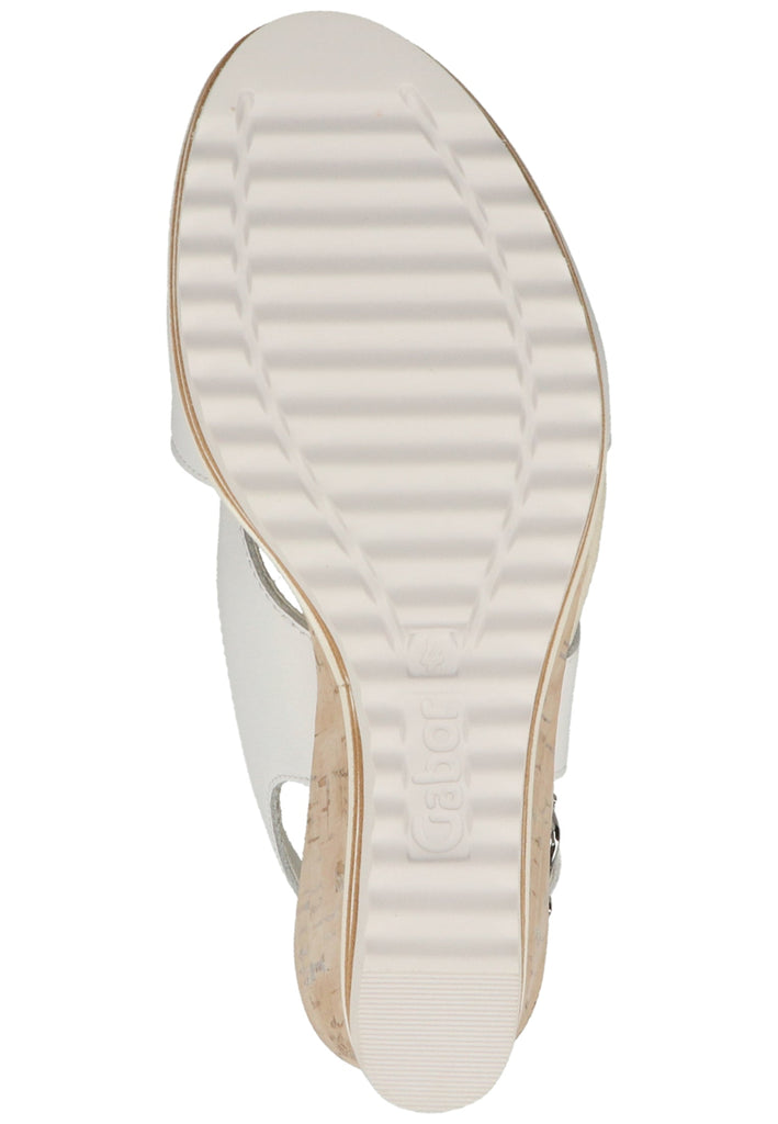 Gabor Sandalen Glattleder Weiß - surf4shoes
