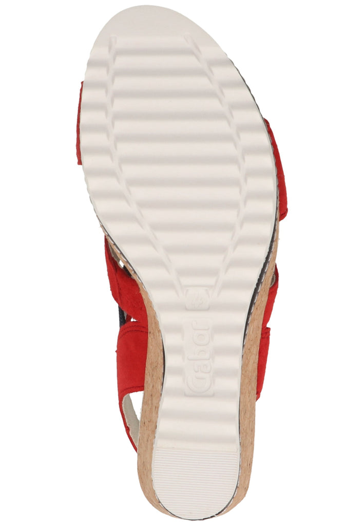 Gabor Sandalen Leder/Textil Rot - surf4shoes