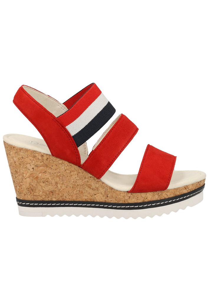 Gabor Sandalen Leder/Textil Rot - surf4shoes