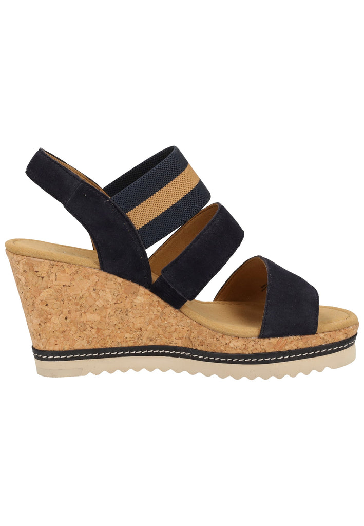 Gabor Sandalen Leder/Textil Blau - surf4shoes