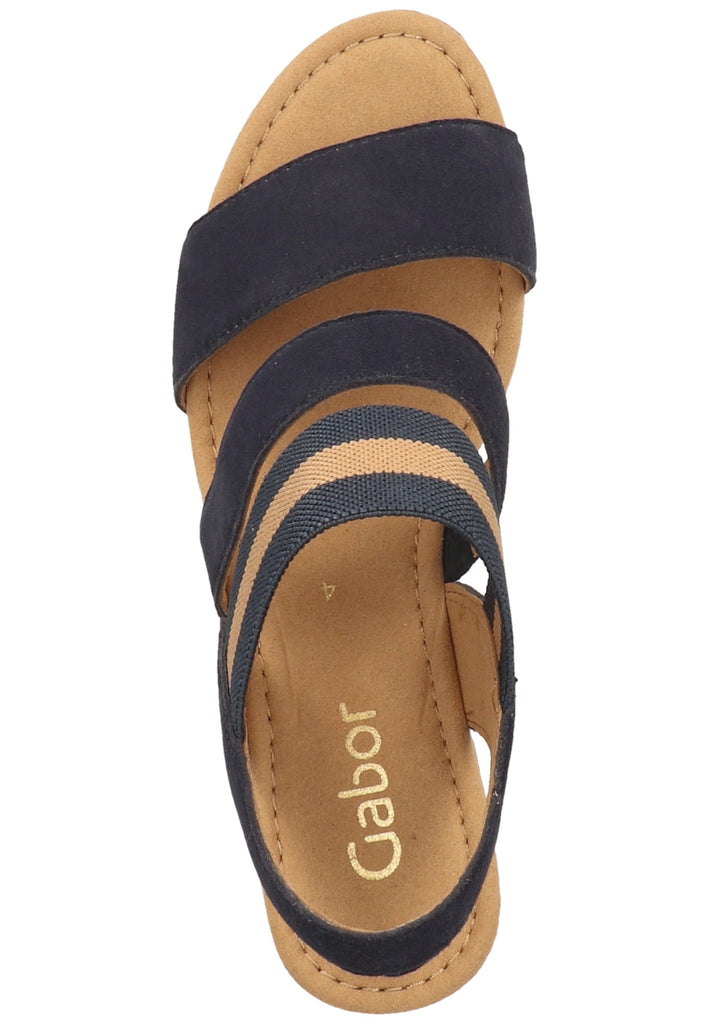 Gabor Sandalen Leder/Textil Blau - surf4shoes