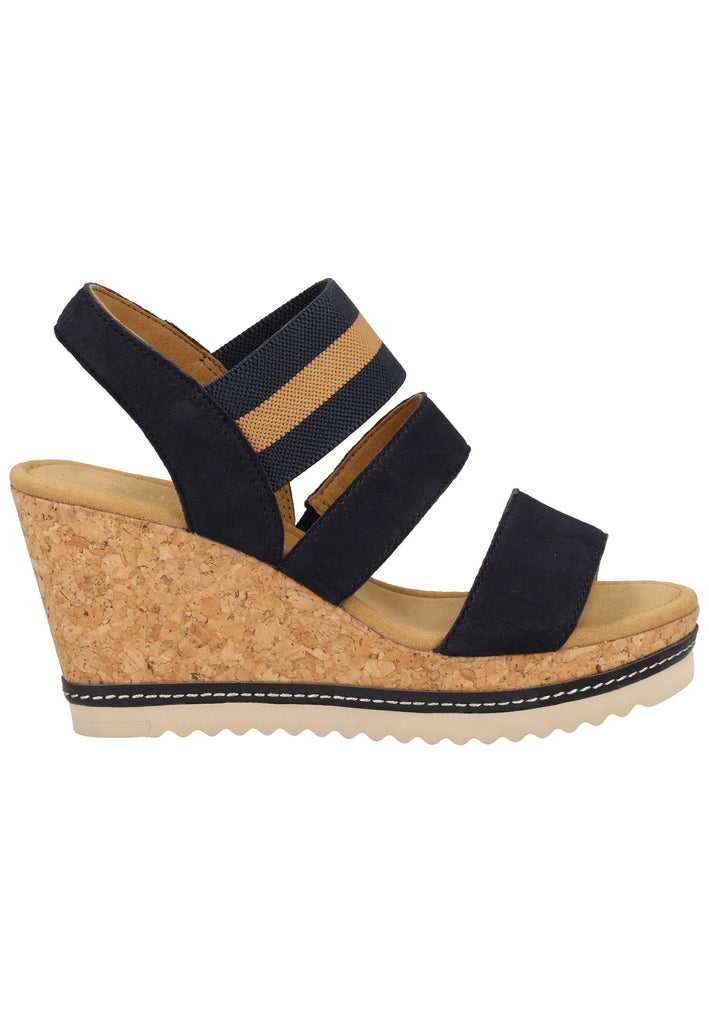 Gabor Sandalen Leder/Textil Blau - surf4shoes