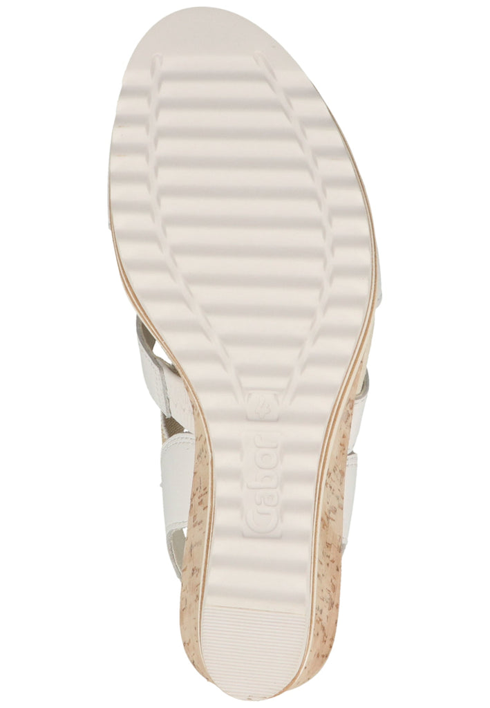 Gabor Sandalen Leder/Textil Weiß - surf4shoes