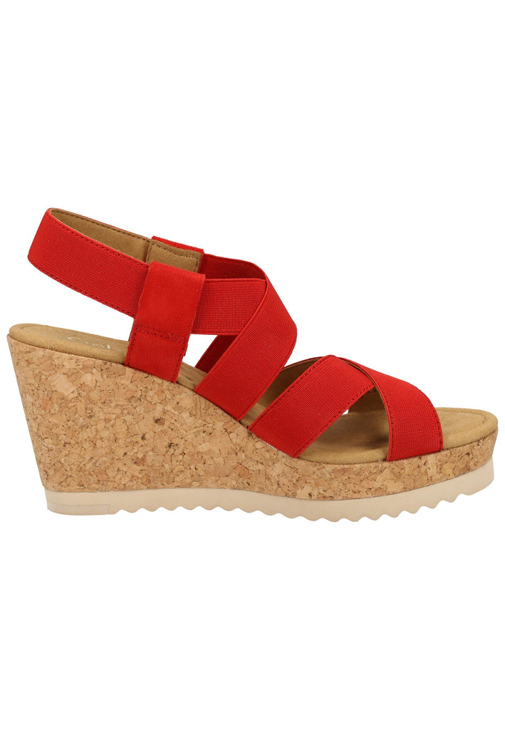 Gabor Sandalen Leder/Textil Rot - surf4shoes