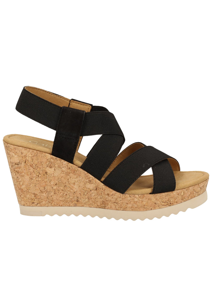 Gabor Sandalen Leder/Textil Schwarz - surf4shoes