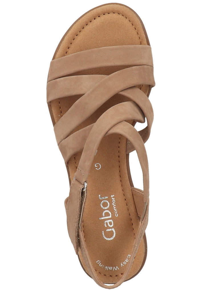 Gabor Sandalen Leder Beige - surf4shoes
