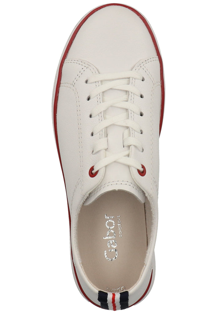 Gabor Sneaker Glattleder Weiß - surf4shoes