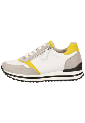 Gabor Sneaker Glattleder Weiß/Grau - surf4shoes