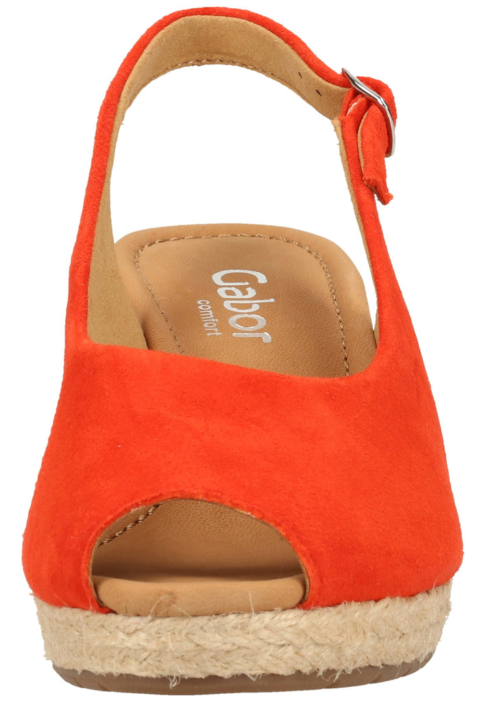 Gabor Sandalen Veloursleder Koralle - surf4shoes