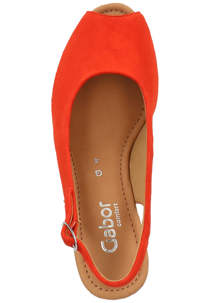 Gabor Sandalen Veloursleder Koralle - surf4shoes
