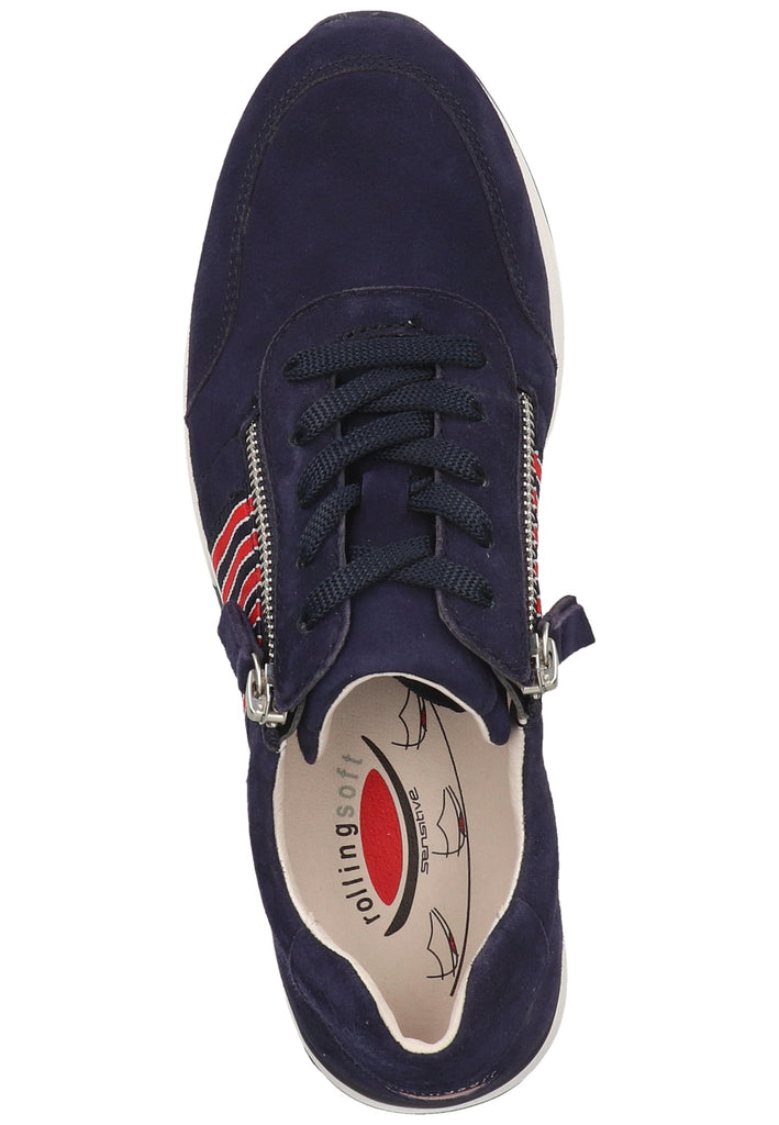 Gabor Sneaker Nubukleder Blau - surf4shoes