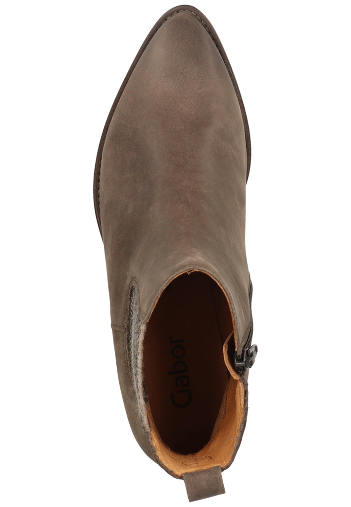 Gabor Stiefelette Leder/Textil Dunkelgrau - surf4shoes