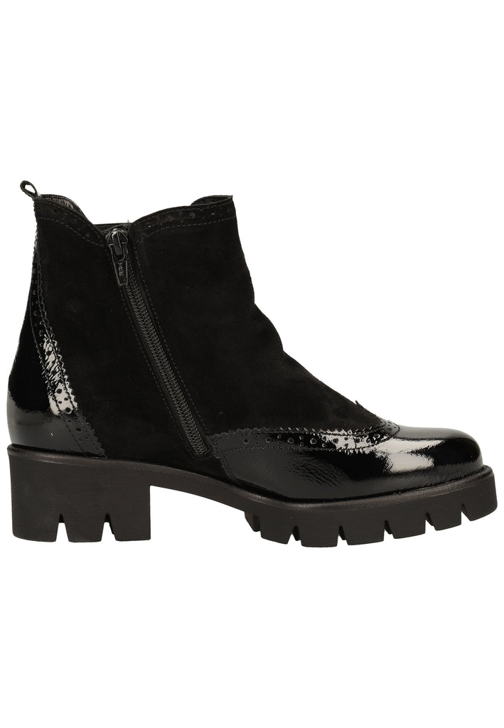 Gabor Stiefelette Leder/Textil Schwarz - surf4shoes