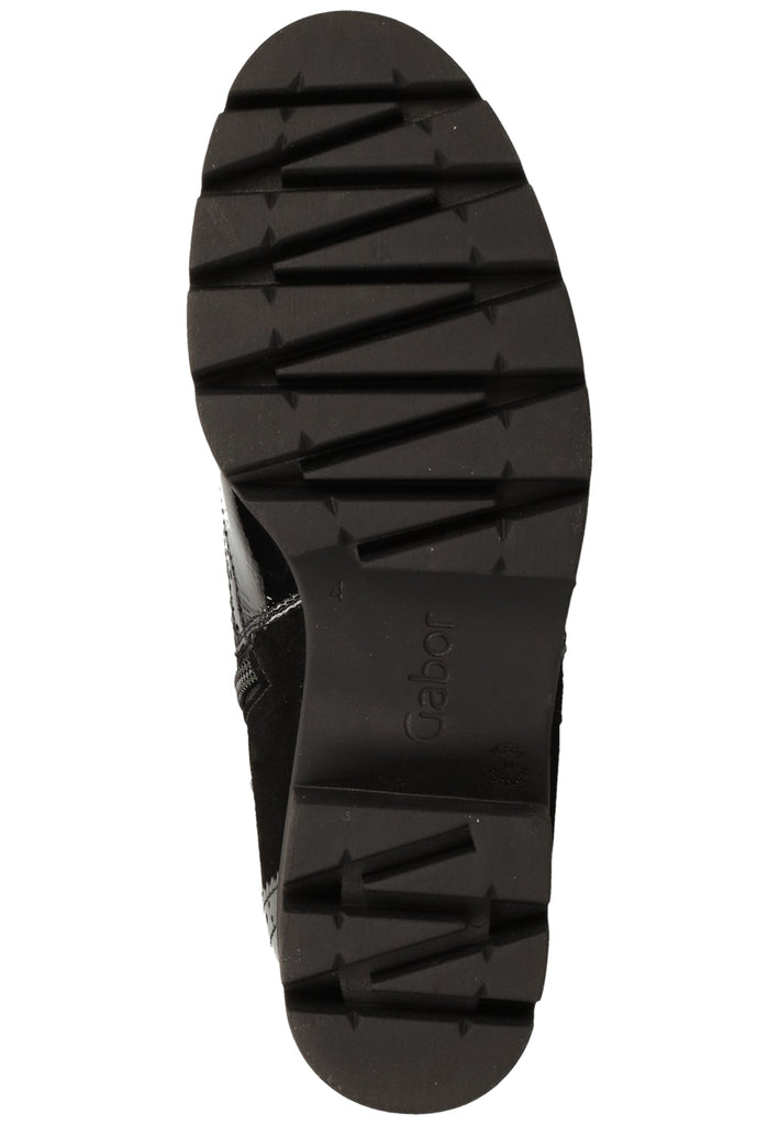 Gabor Stiefelette Leder/Textil Schwarz - surf4shoes