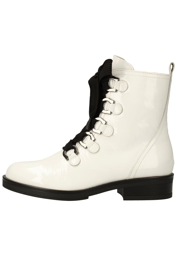 Gabor Stiefelette Leder Weiß/Schwarz - surf4shoes