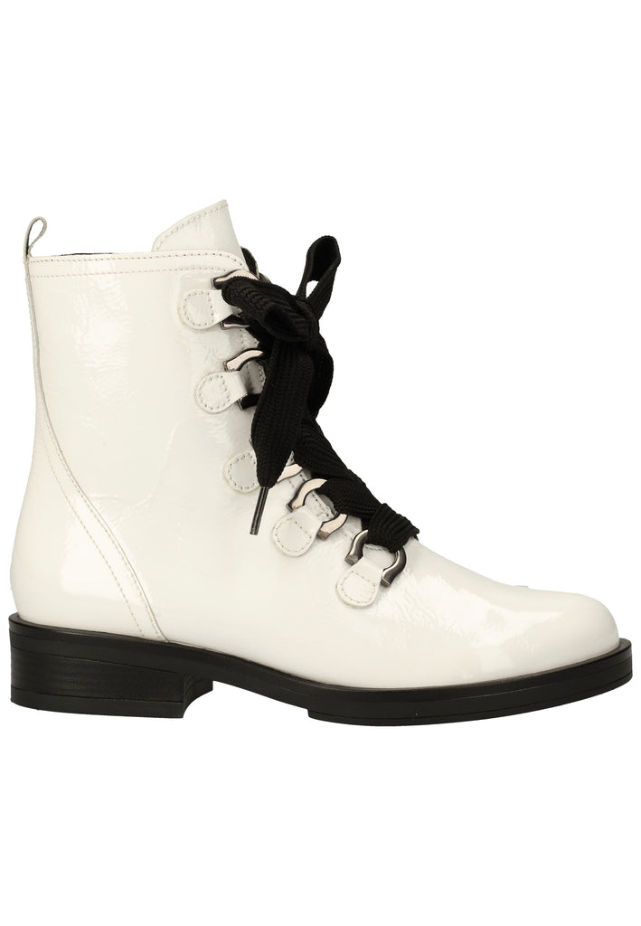 Gabor Stiefelette Leder Weiß/Schwarz - surf4shoes