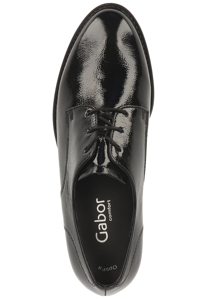 Gabor Halbschuhe Leder Schwarz - surf4shoes