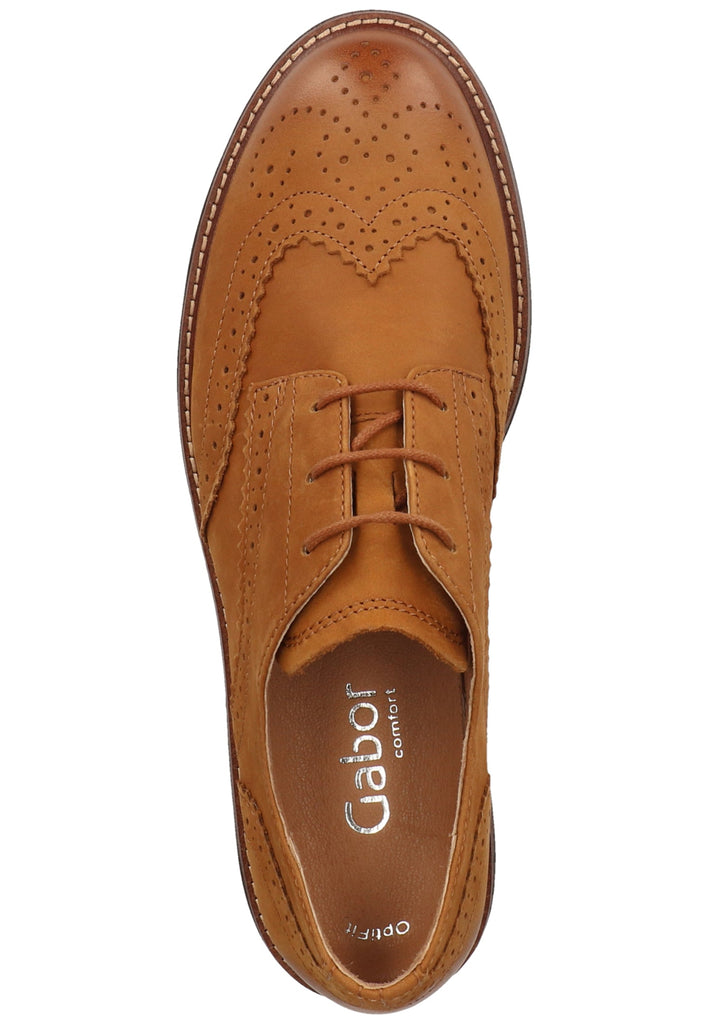 Gabor Halbschuhe Leder Hellbraun - surf4shoes