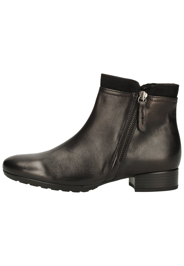 Gabor Stiefelette Glattleder Schwarz - surf4shoes